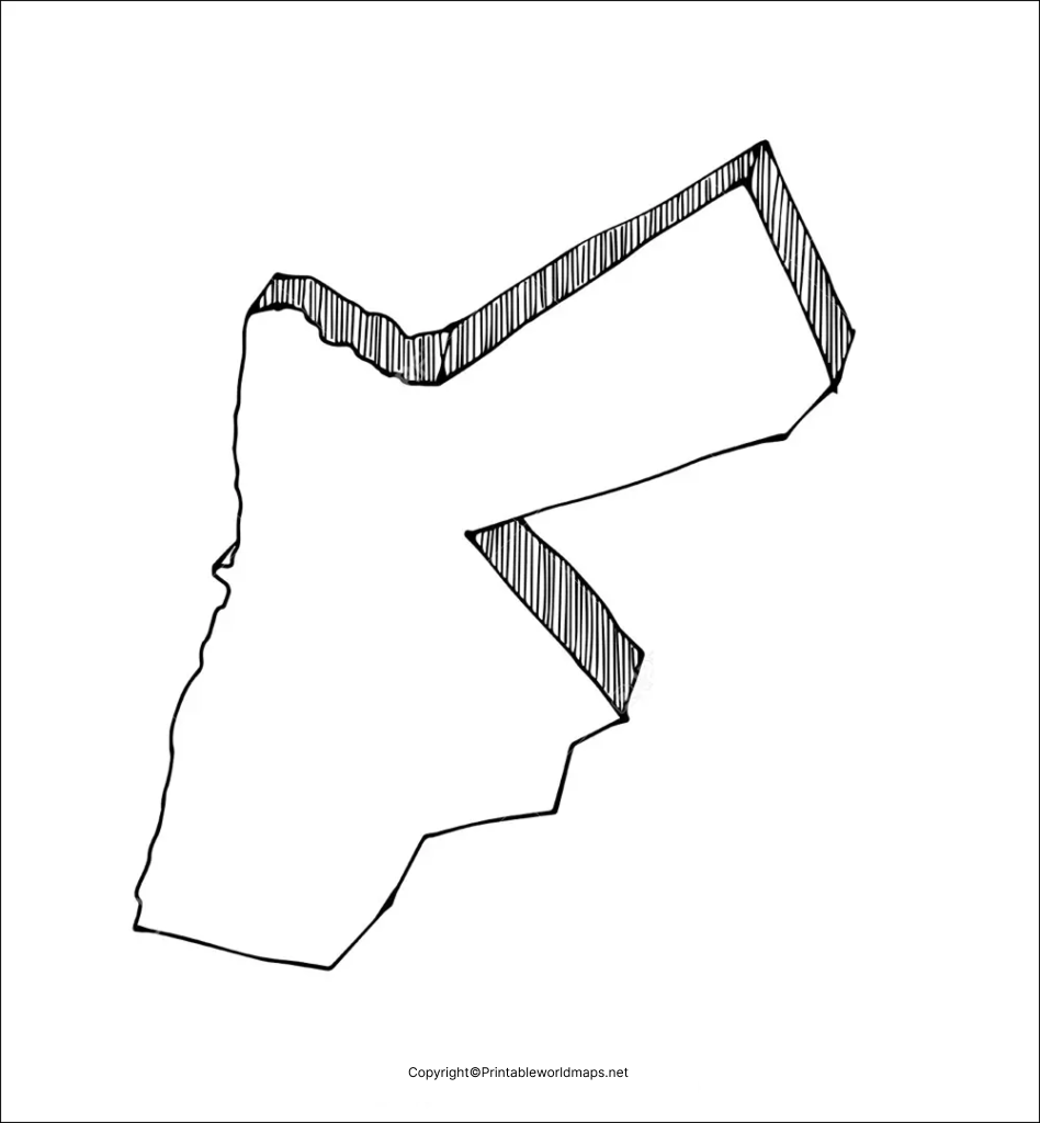 Printable Blank Map of Jordan – Outline, Transparent, PNG map 5 Map of Jordan form Practice Worksheet