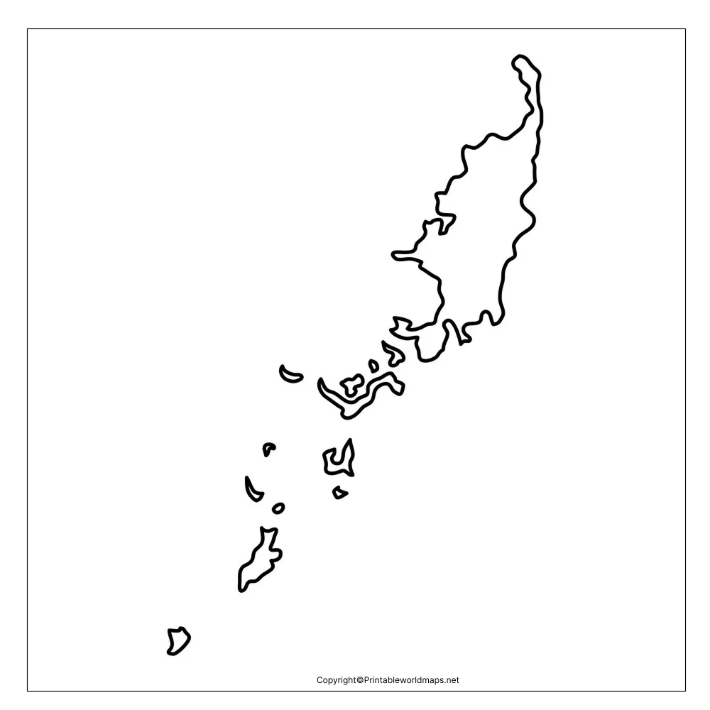 Printable Blank Map of Palau – Outline, Transparent, PNG map 5 Map of Palau for Practice Worksheet