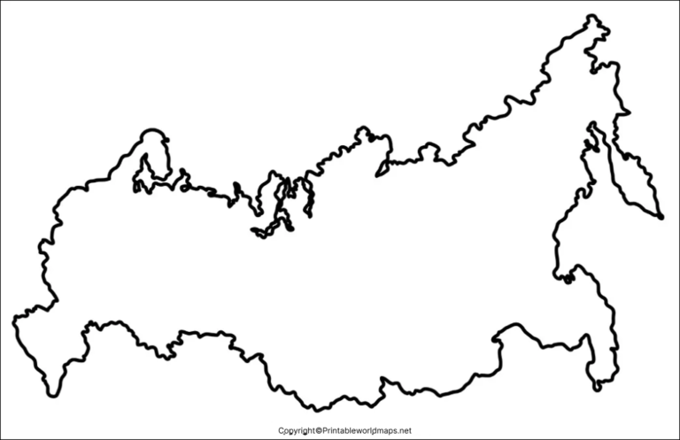 Map of Russia for Practice Worksheet
