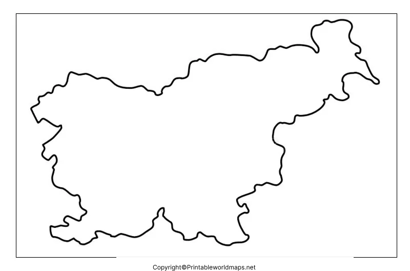 Printable Blank Map of Slovenia – Outline, Transparent, PNG map 5 Map of Slovenia for Practice Worksheet