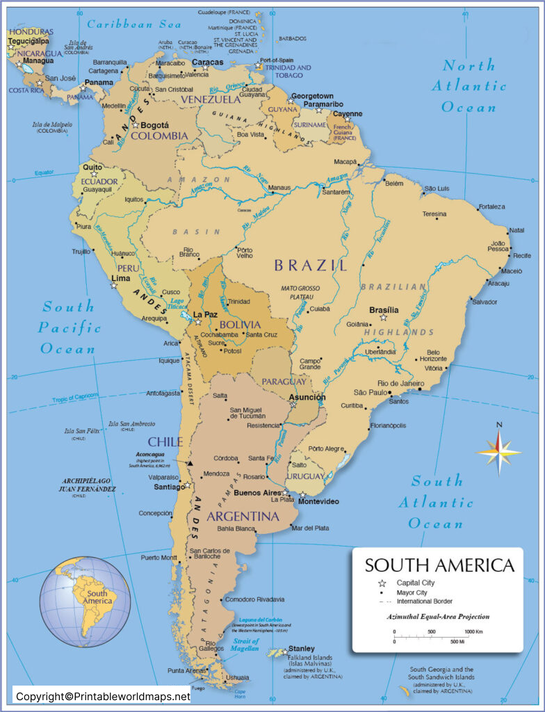 South America Political Map – Map of South America Political 3 Map of South America Political
