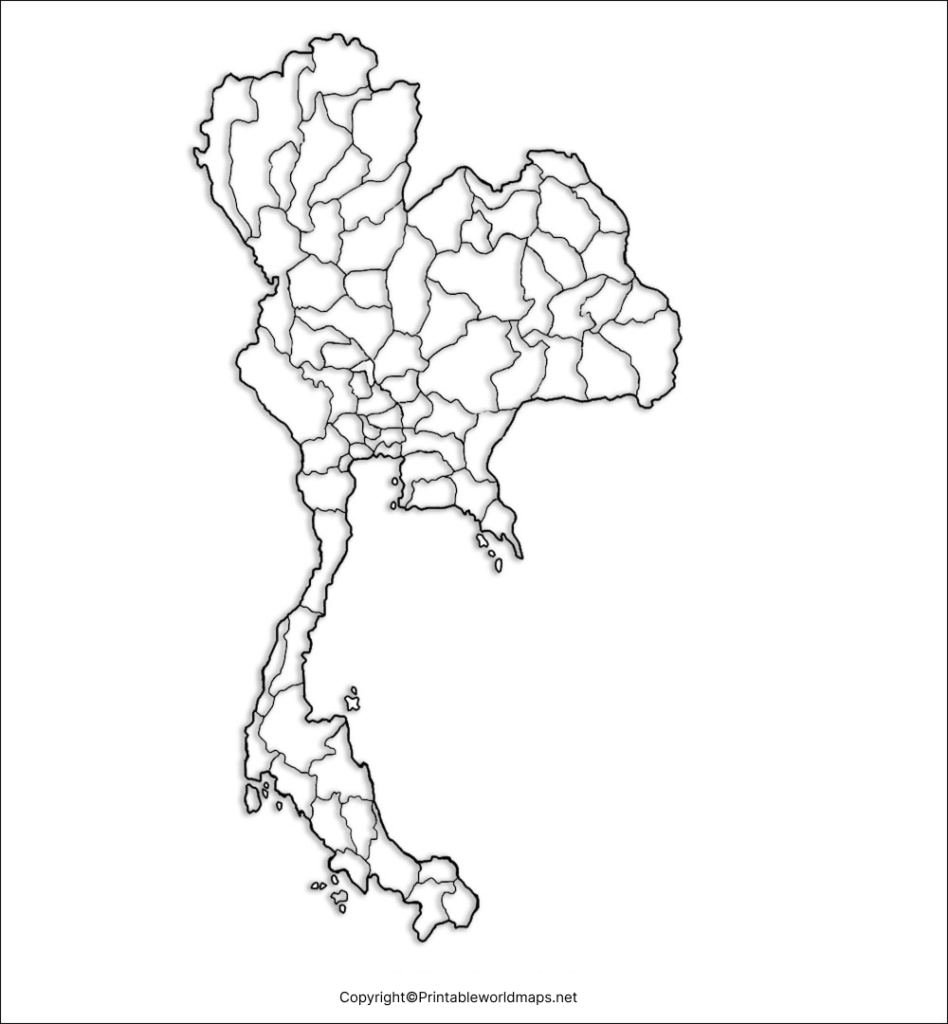 Blank Map of Thailand – Outline Map of Thailand – Transparent PNG 3 Map of Thailand Worksheet