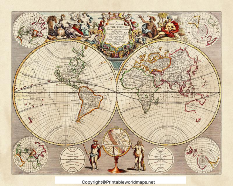 Medieval World Map Poster | Medieval Islamic World Map - Printable ...