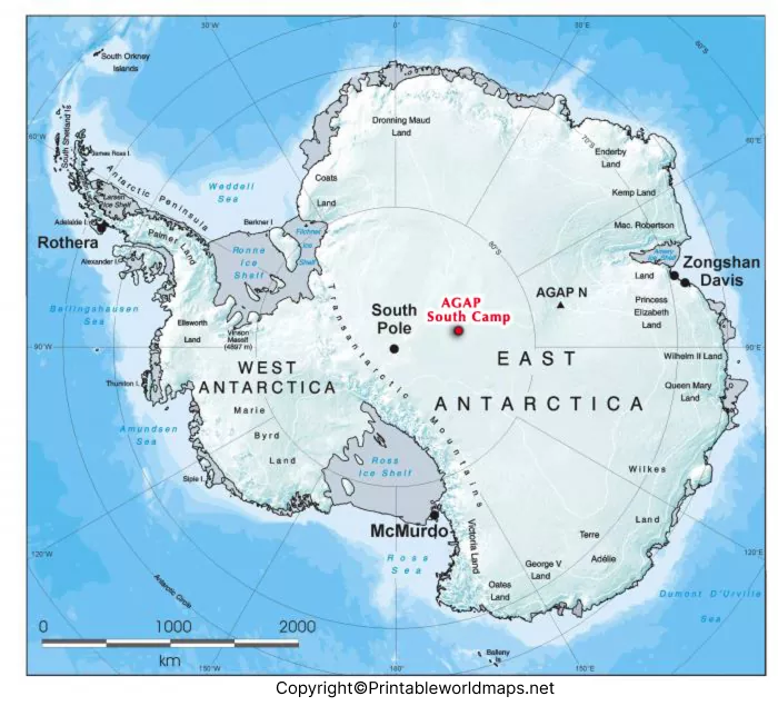Antarctica Mountains Map | Map of Antarctica Mountains 5 Mountains Map of Antarctica 1