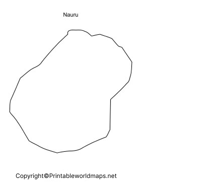 Printable Blank Map of Nauru – Outline, Transparent, PNG map 2 Nauru Blank map Outline