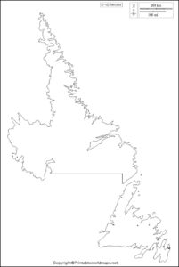 Nl Printable Map.pdf Printable Blank Map of Newfoundland and Labrador for Study