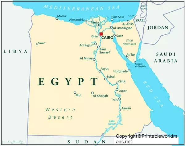 Nile River Map Printable Labeled | Nile River on Africa Map 3 Nile River Map Labeled