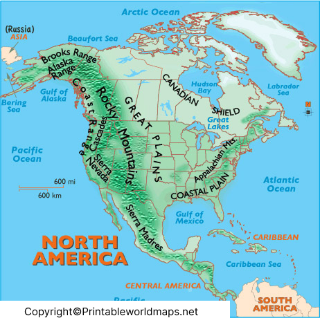 North America Mountains Map | Map of North America Mountains 3 North America mountain map 1