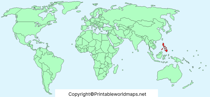 Location of Philippines on World Map Globe in PDF 5 Philippines on World Maps