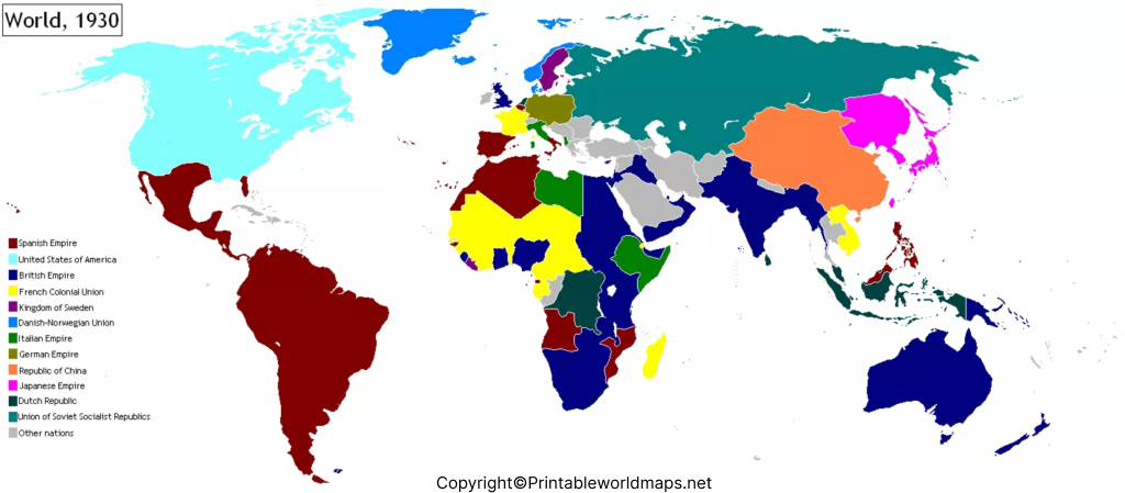 World Map 1930 | Political Map of World 1930 2 Political World Map 1930