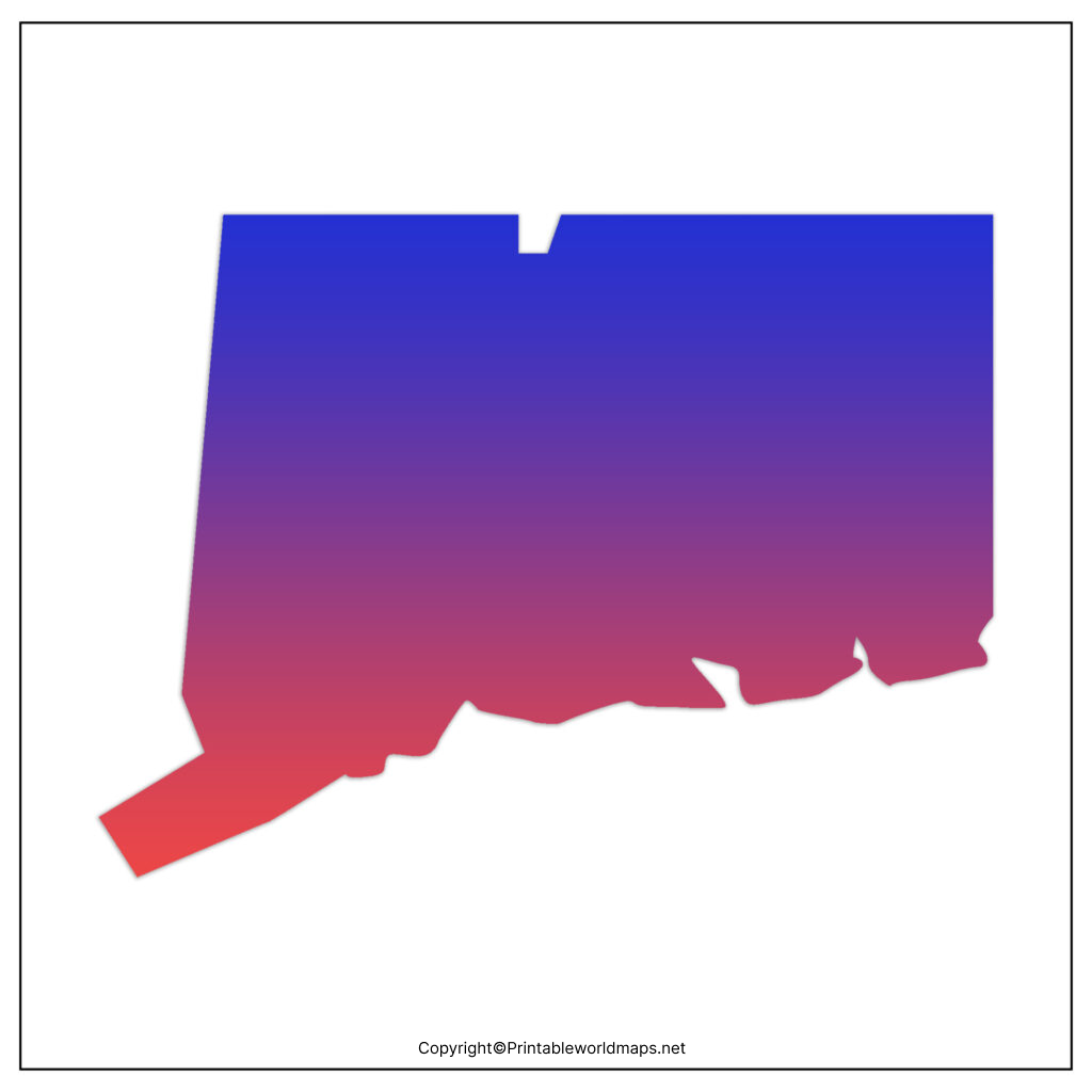 Printable Blank Map of Connecticut – Outline Transparent map 7 Printable Blank Connecticut Map 1024x1024 1