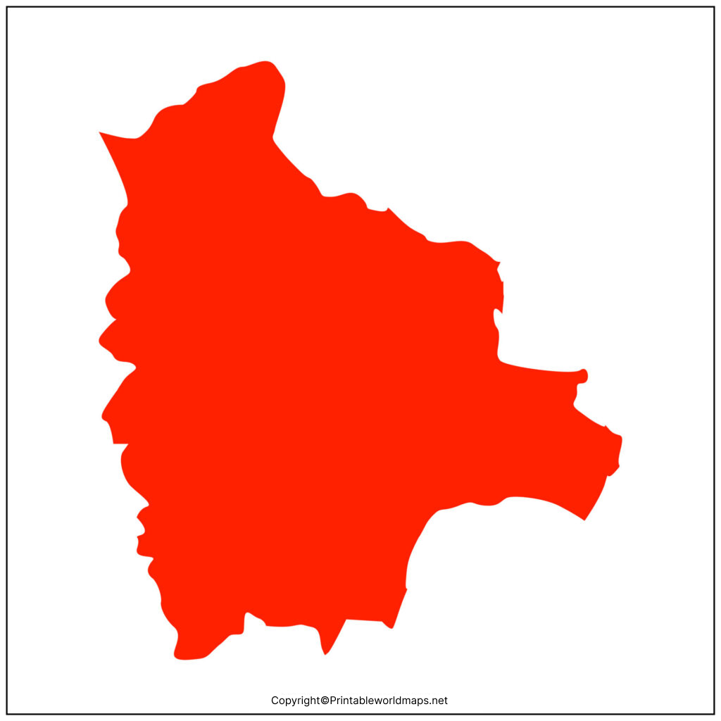 Printable Blank Map of Bolivia – Outline, Transparent Map 2 Printable Blank Map of Bolivia 1 1024x1024 1