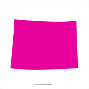 Printable Blank Map of Colorado - Outline