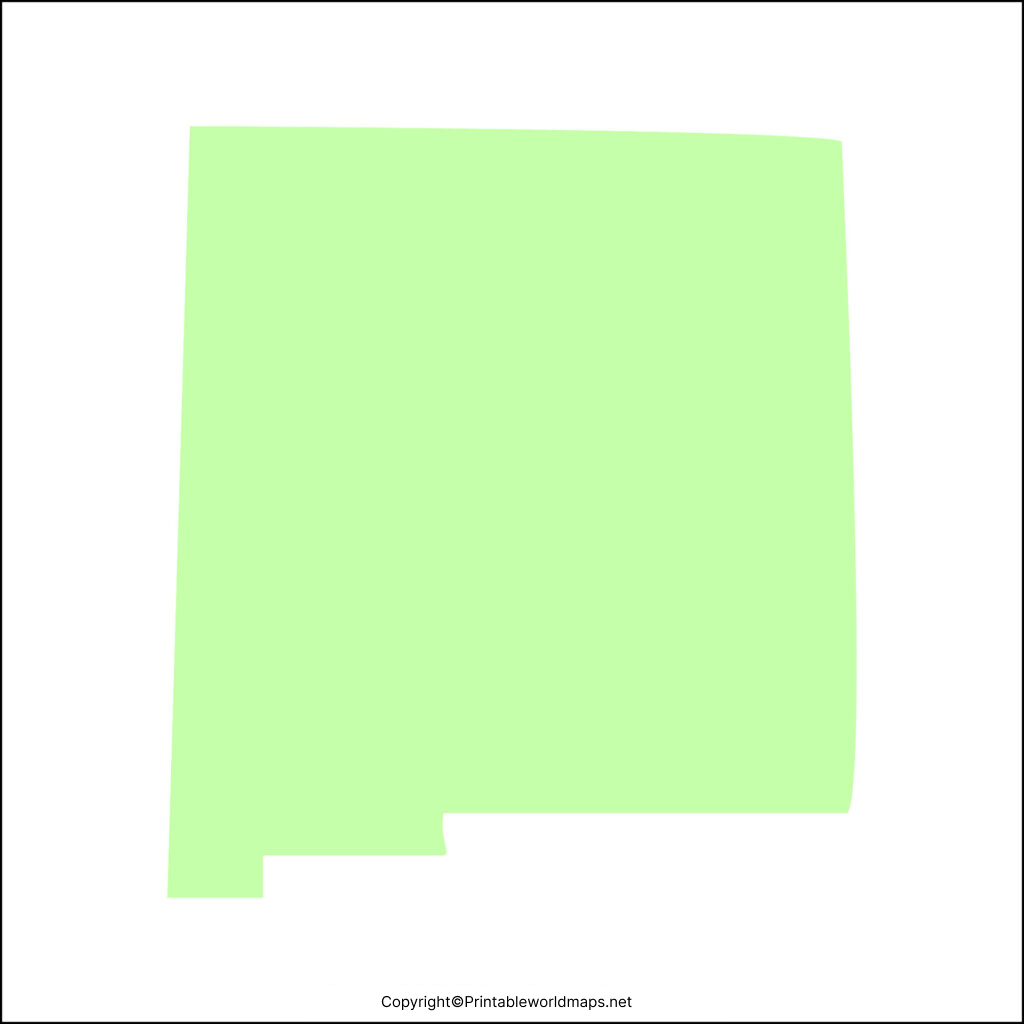 Printable Blank Map of New Mexico -Outline Transparent map 8 Printable Blank Map of New Mexico 1024x1024 1