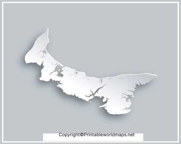 Printable Blank Map of Prince Edward Island – Outline Map 3 Printable Blank Map of Prince Edward Island