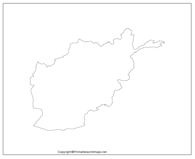 Printable Blank Map of Afghanistan- Outline, Transparent, PNG Map 3 Printable Map of Afganistan