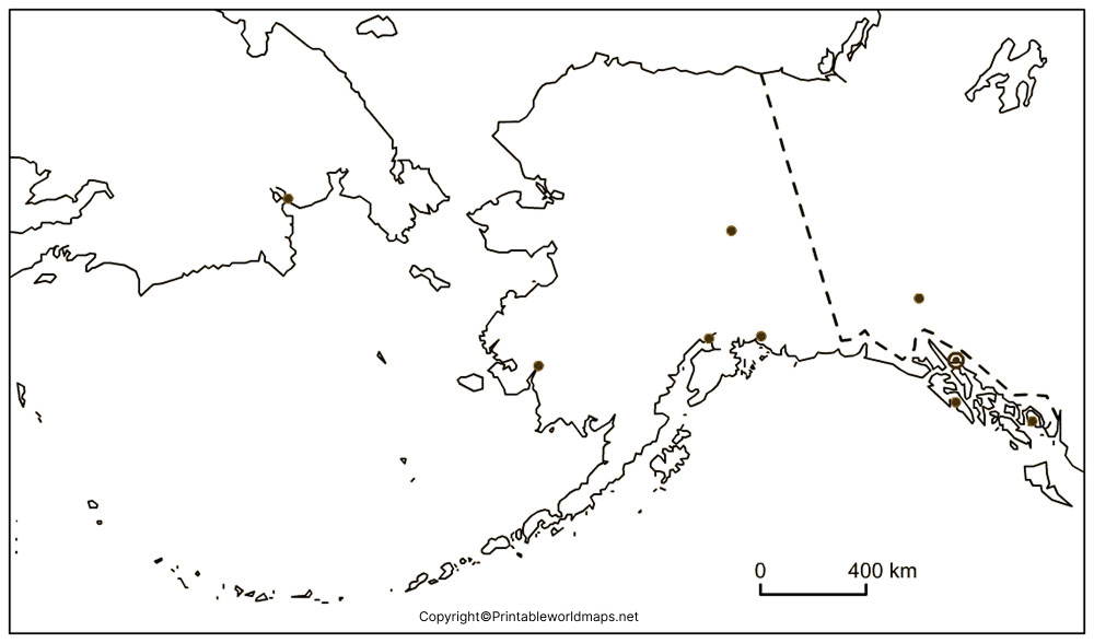 Printable Blank Map of Alaska – Outline, Transparent, PNG map 3 Printable Map of Alaska