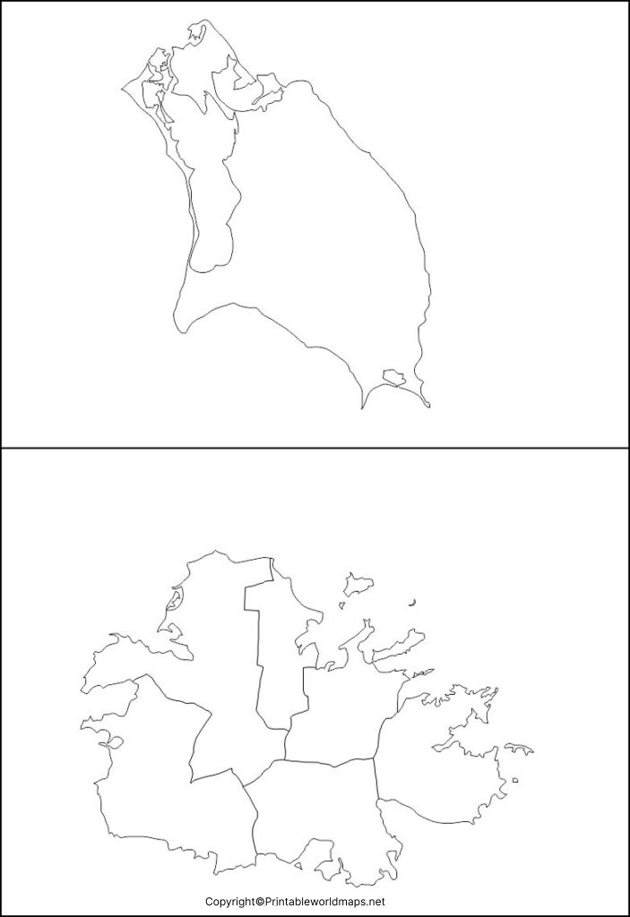 Printable Map of Antigua and Barbuda 703x1024 1