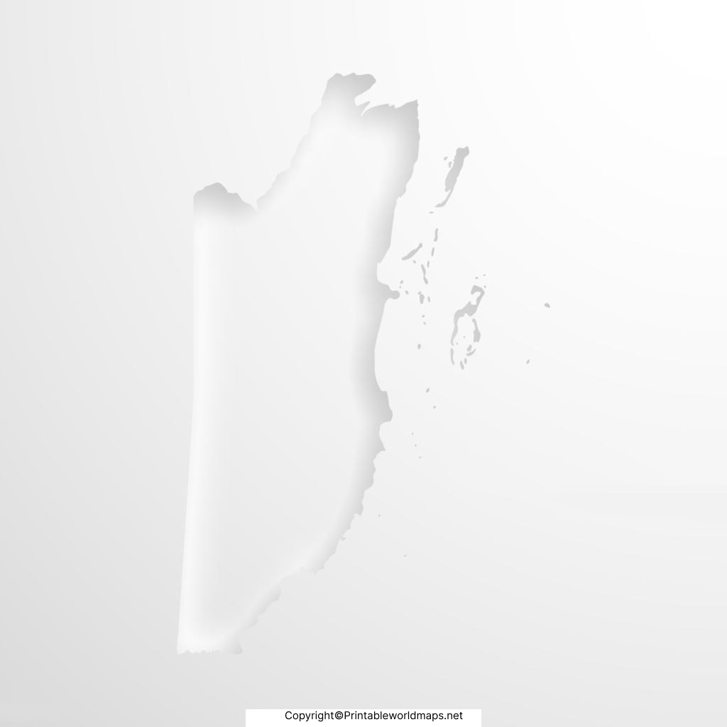 Printable Blank Map of Belize – Outline, Transparent PNG Map 5 Printable Map of Belize