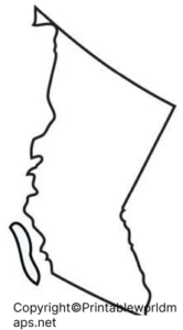 Printable Blank Map of British Columbia – Outline PDF
