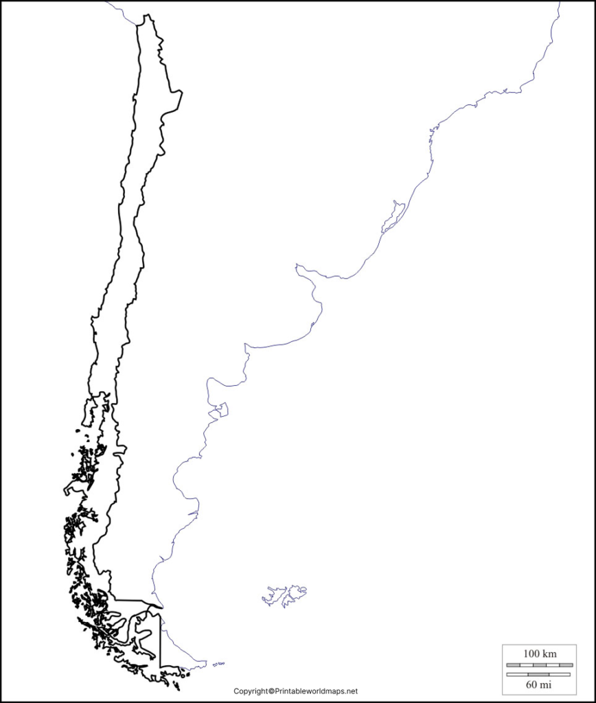 Printable Blank Map of Chile- Outline, Transparent, PNG map 3 Printable Map of Chile