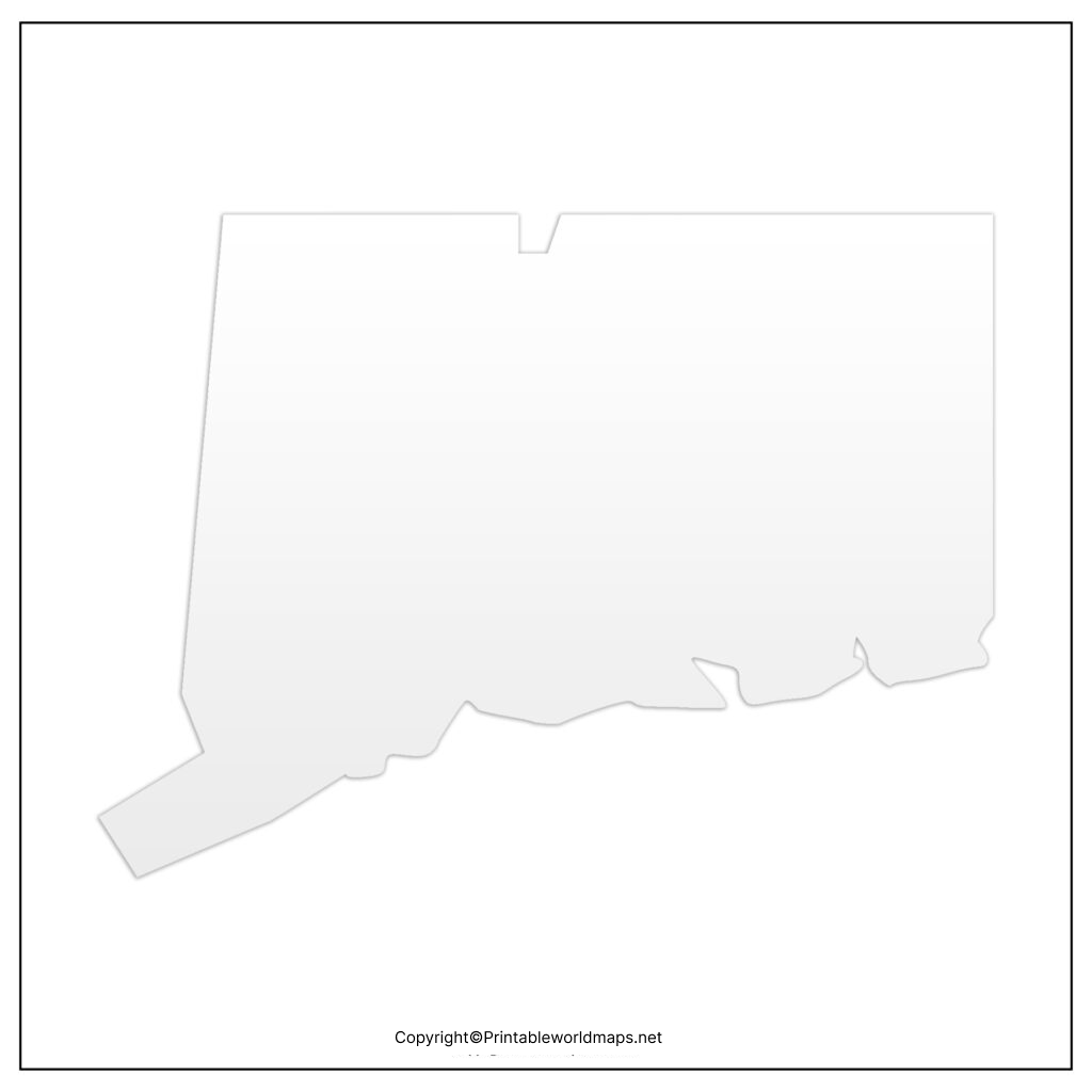 Printable Blank Map of Connecticut – Outline Transparent map 3 Printable Map of Connecticut 1024x1024 1