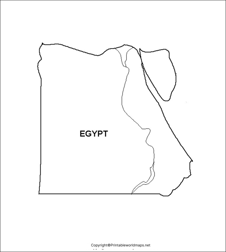 Blank Map of Egypt – Outline, Transparent, PNG Map 3 Printable Map of Egypt