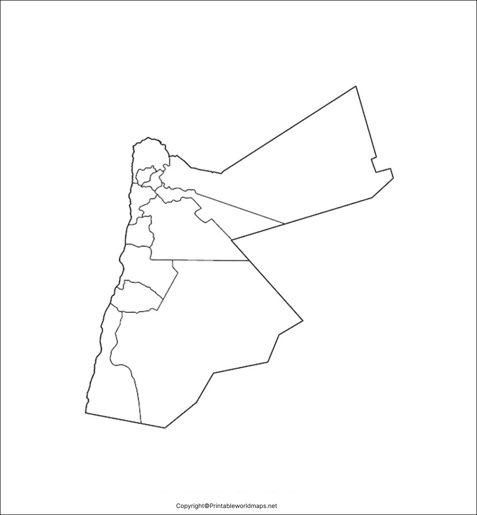 Printable Blank Map of Jordan – Outline, Transparent, PNG map 3 Printable Map of Jordan 948x1024 1