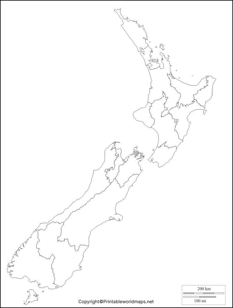 Printable Blank Map of New Zealand – Outline Transparent map 3 Printable Map of New Zealand 776x1024 1