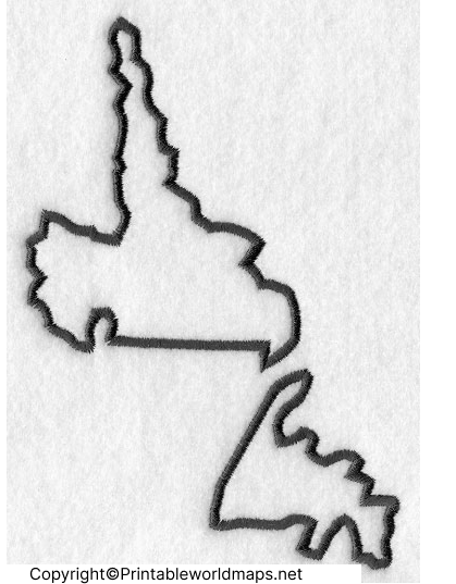 Printable Blank Map of Newfoundland and Labrador – Outline Map 3 Printable Map of Newfoundland and Labrador