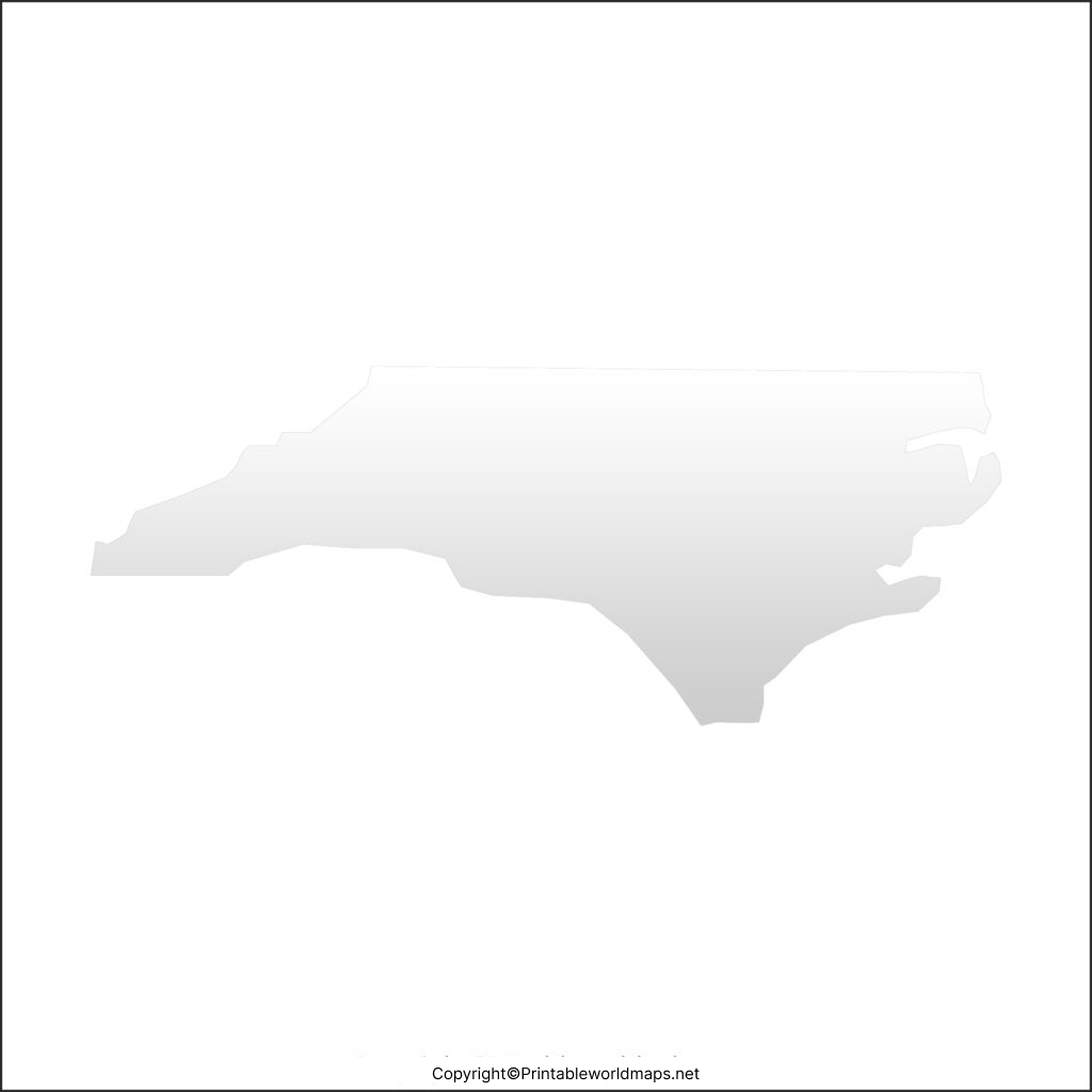 Printable Blank Map of North Carolina – Outline, PNG map 2 Printable Map of North Carolina 1024x1024 1