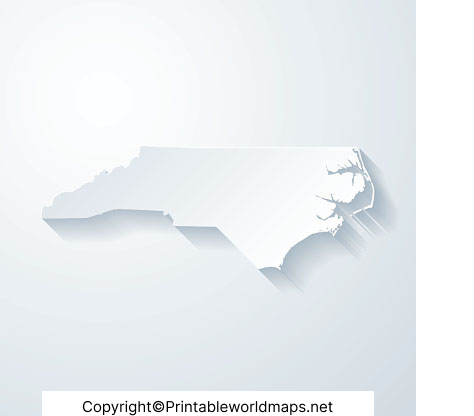 Printable Blank Map of North Carolina – Outline, PNG map 6 Printable Map of North Carolina