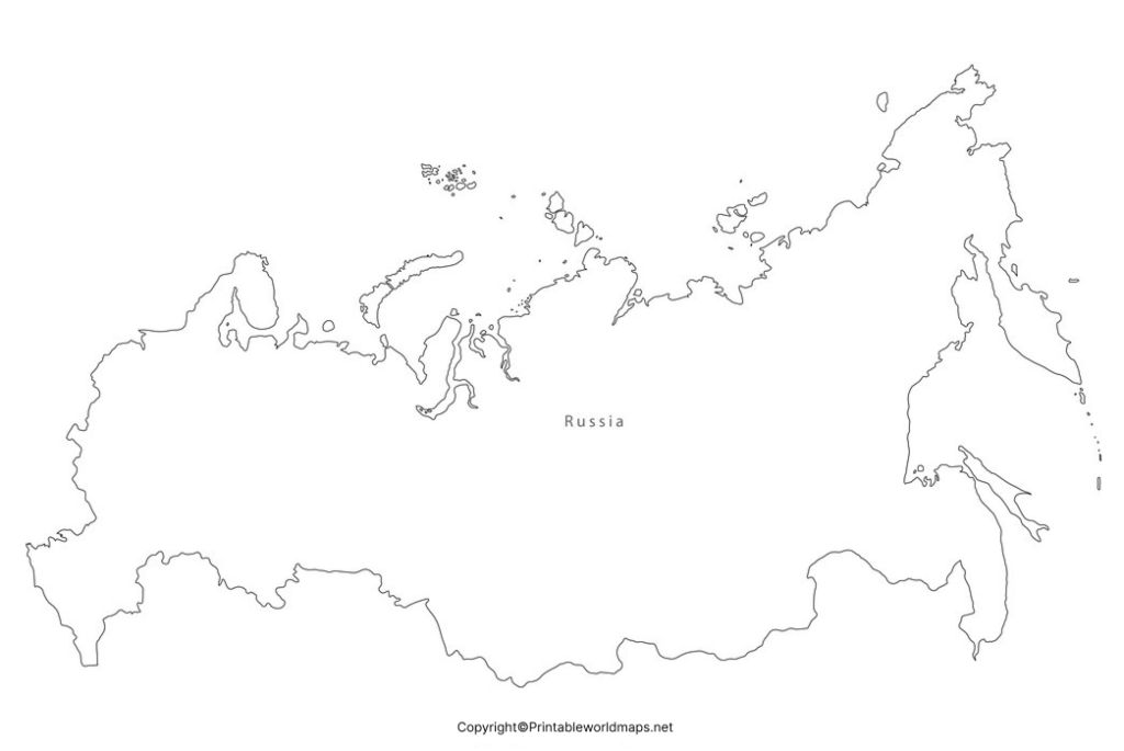 Printable Blank Map of Russia – Outline, Transparent, PNG map 3 Printable Map of Russia