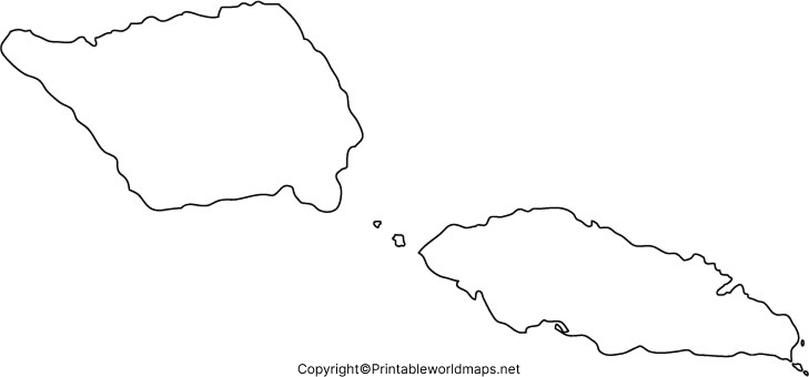 Printable Blank Map of Samoa – Outline, Transparent, PNG map 3 Printable Map of Samoa