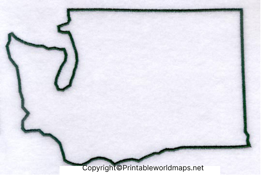Printable Blank Map of Washington – Outline, Transparent map 3 Printable Map of Washington