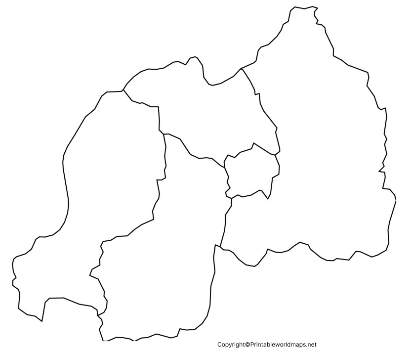 Printable Blank Map of Rwanda – Outline, Transparent, PNG map 2 Rwanda Blank map Outline