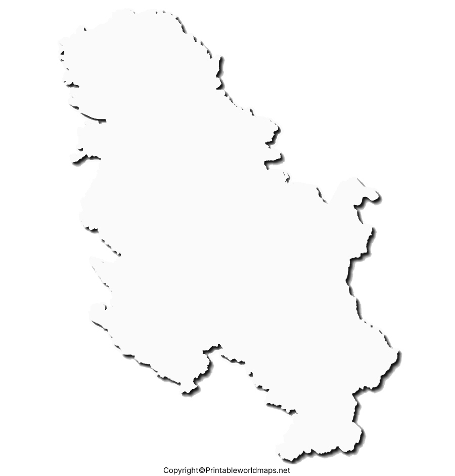 Printable Blank Map of Serbia – Outline Transparent PNG Map 2 Serbia Blank map Outline