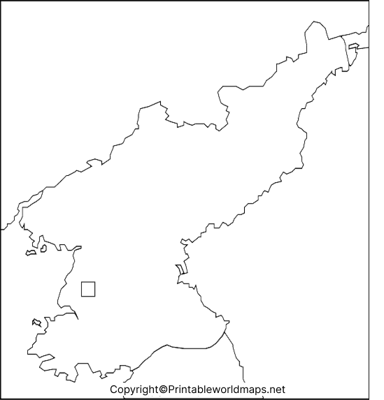 Printable Blank Map of North Korea – Outline, Transparent Map 4 Transparent North Korea PNG Map 2
