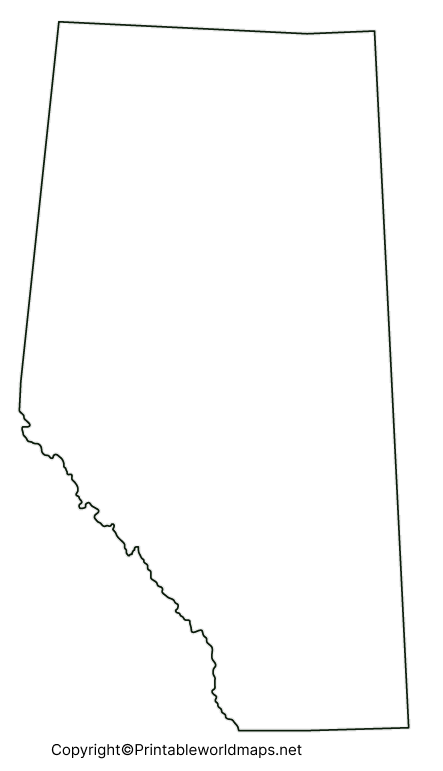 Printable Blank Map of Alberta – Outline, Transparent Map 5 Transparent PNG Alberta Map