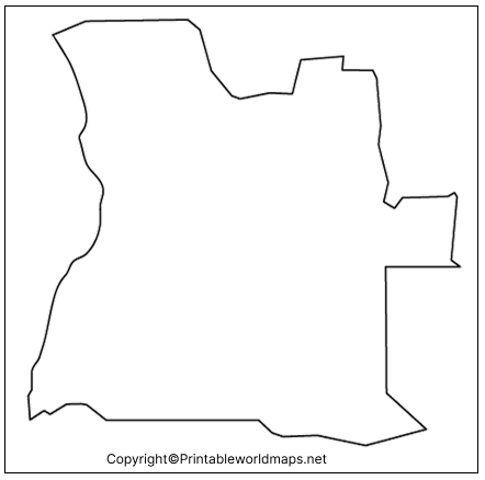 Printable Blank Map of Angola – Outline, Transparent, PNG Map 4 Transparent PNG Angola Map 2