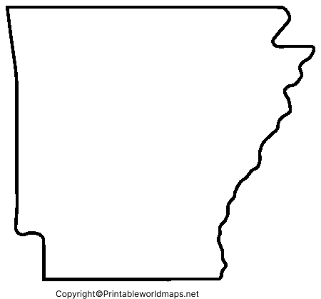 Printable Blank Map of Arkansas- Outline, Transparent map 7 Transparent PNG Arkansas Map 2