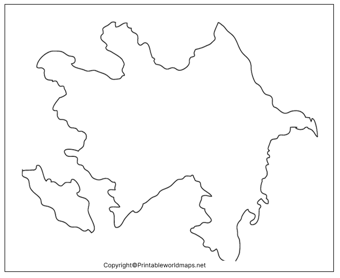 Printable Blank Map of Azerbaijan – Outline, Transparent, PNG Map 4 Transparent PNG Azerbaijan Map 2