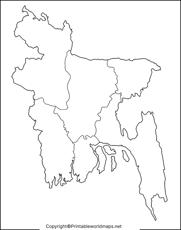 Printable Blank Map of Bangladesh – Outline, Transparent map 4 Transparent PNG Bangladesh Map 2