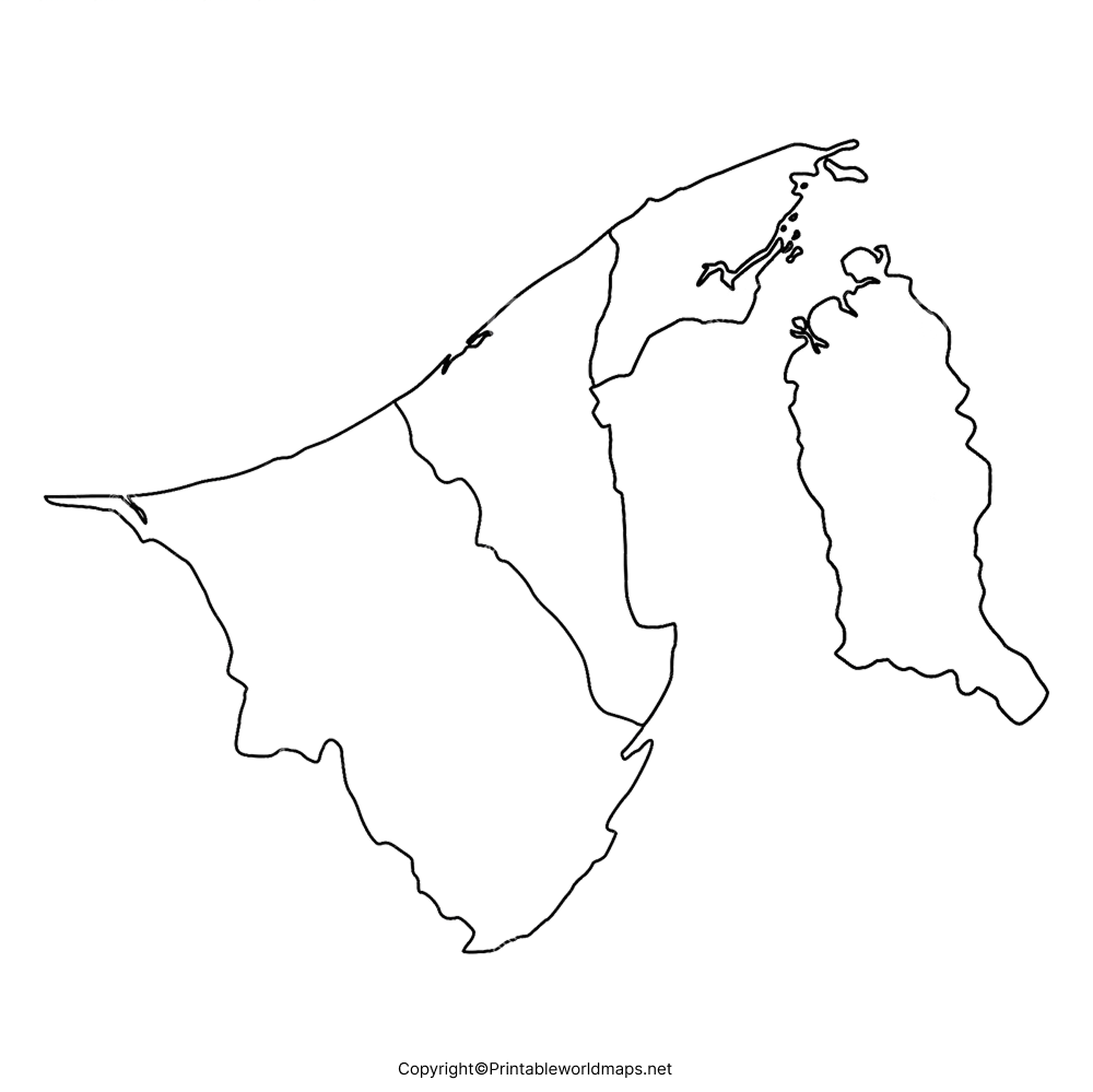 Printable Blank Map of Brunei – Outline, Transparent, PNG map 4 Transparent PNG Brunei Map 2