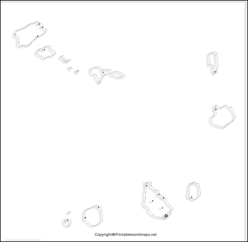 Printable Blank Map of Cabo Verde – Outline, Transparent map 4 Transparent PNG Cabo Verde Map 2