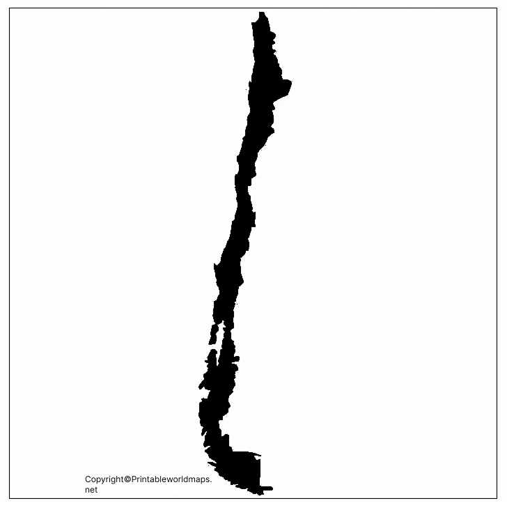 Printable Blank Map of Chile- Outline, Transparent, PNG map 4 Transparent PNG Chile Map 2