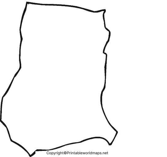 Printable Blank Map of Ghana – Outline, Transparent, PNG map 4 Transparent PNG Ghana Map 2