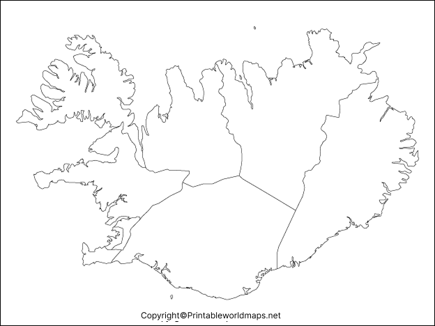Printable Blank Map of Iceland – Outline, Transparent, PNG Map 4 Transparent PNG Iceland Map 2