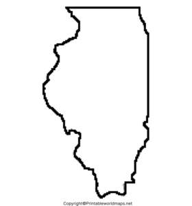 Printable Blank Map Of Illinois Outline Transparent Map Printable Transparent PNG Illinois Map 2 280x300 