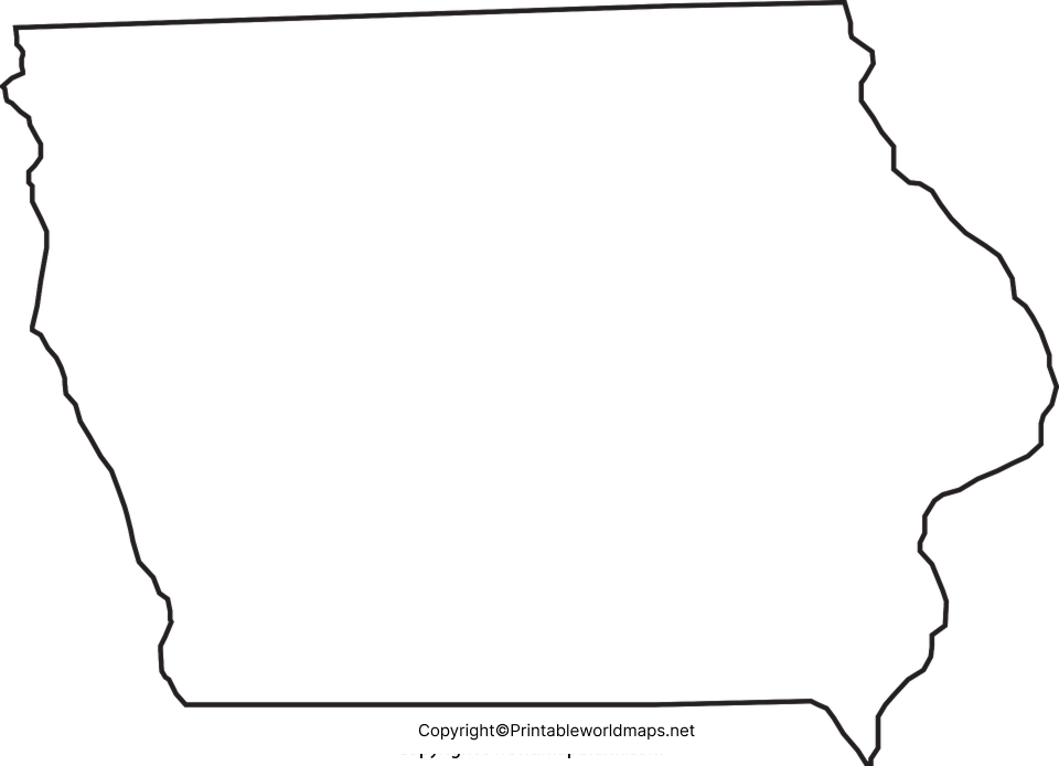 Printable Blank Map of Iowa – Outline, Transparent, PNG map 7 Transparent PNG Iowa Map 2